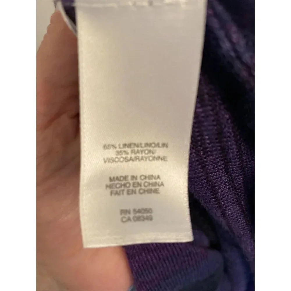 Jones New York Signature Woman Cotton Blend Open Front Jacket/Duster Size L - Picture 6 of 6